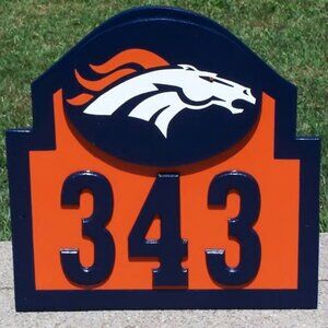 Denver Broncos Address Sign for your home (with your address) GO BRONCOS GO!